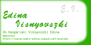 edina visnyovszki business card